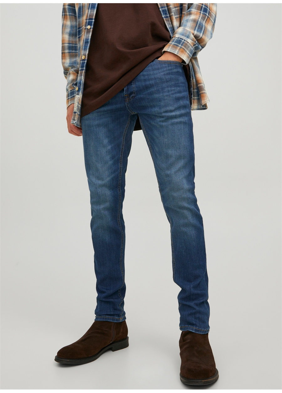 Jack & Jones 12224987_JJIGLENN JJORIGINAL AM 819 Erkek Düşük Bel Slim Fit Denim Pantolon_5