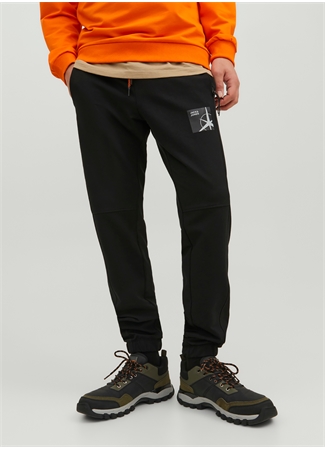 Jack & Jones Slim Fit Siyah Erkek Eşofman Altı 12230407_JPSTWILL JJFILO SWEAT PANT_5