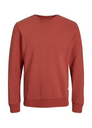 Jack & Jones Yuvarlak Yaka Kırmızı Erkek Sweatshırt 12181903_JJEBASIC SWEAT CREW NECK N_3