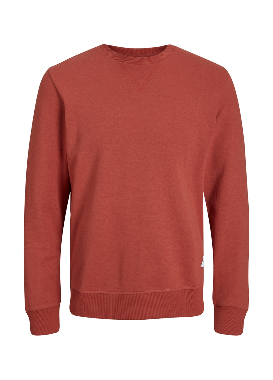 Jack & Jones Yuvarlak Yaka Kırmızı Erkek Sweatshırt 12181903_JJEBASIC SWEAT CREW NECK N_3