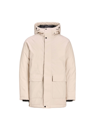 Jack & Jones Krem Erkek Mont 12235845_JJTATE PARKA_0