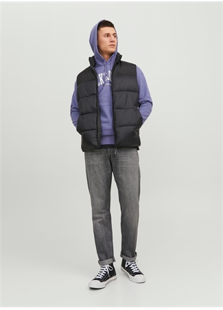 Jack & Jones Kapüşon Yaka Mor Erkek Sweatshırt 12236513_JJEJOSH SWEAT HOOD NOOS