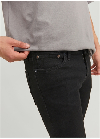 Jack & Jones 12237365_JJILIAM JJORIGINAL MF 773 Siyah Erkek Düşük Bel Skinny Fit Denim Pantolon_2