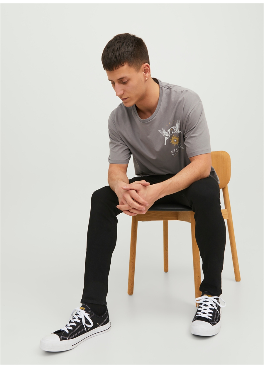 Jack & Jones 12237365_JJILIAM JJORIGINAL MF 773 Siyah Erkek Düşük Bel Skinny Fit Denim Pantolon_5