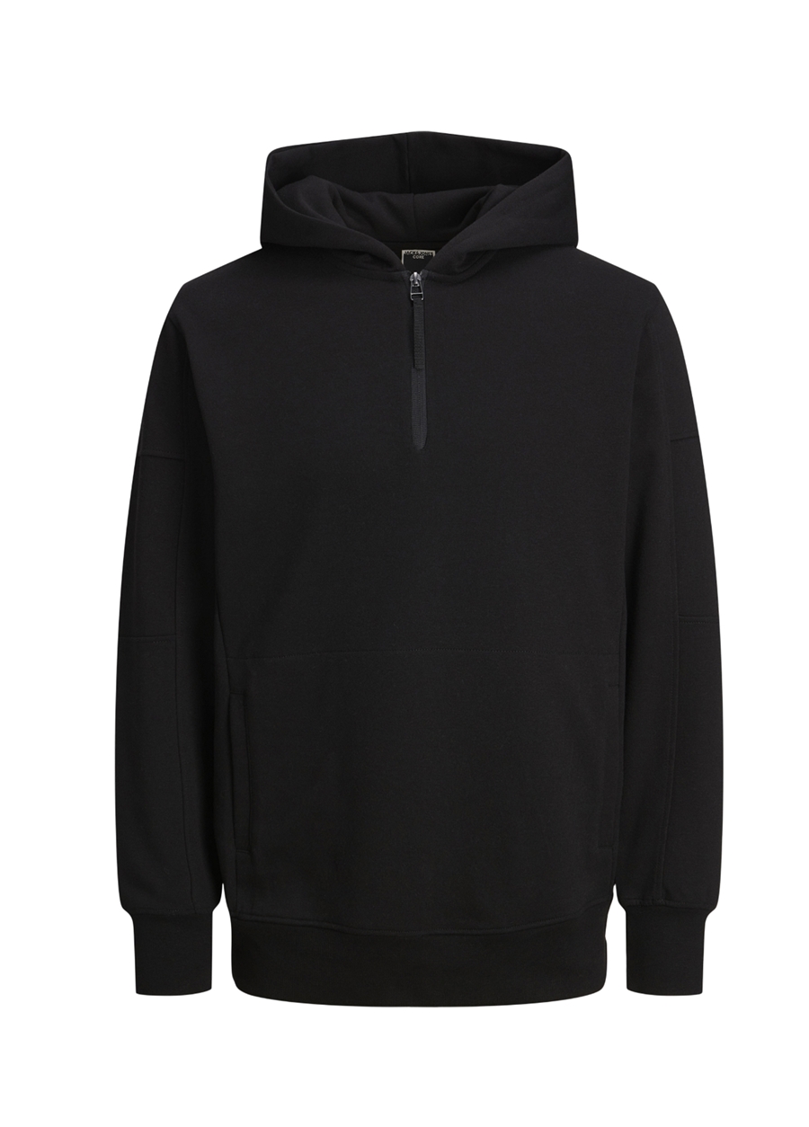 Jack & Jones Kapüşon Yaka Siyah Erkek Sweatshırt 12240224_JCOSHADE SWEAT HOOD_5