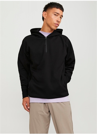 Jack & Jones Kapüşon Yaka Siyah Erkek Sweatshırt 12240224_JCOSHADE SWEAT HOOD_0