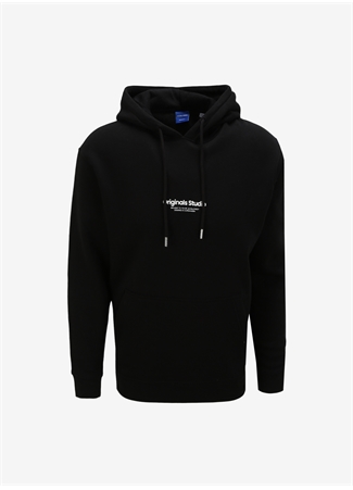 Jack & Jones Kapüşon Yaka Siyah Erkek Sweatshırt 12241687_JORVESTERBRO SWEAT HOOD NO