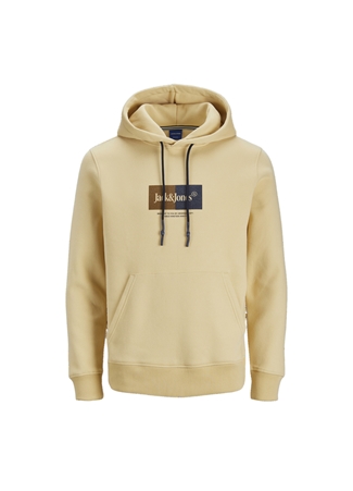 Jack & Jones Kapüşon Yaka Sarı Erkek Sweatshırt 12242197_JORDALSTON BRANDING SWEAT_4