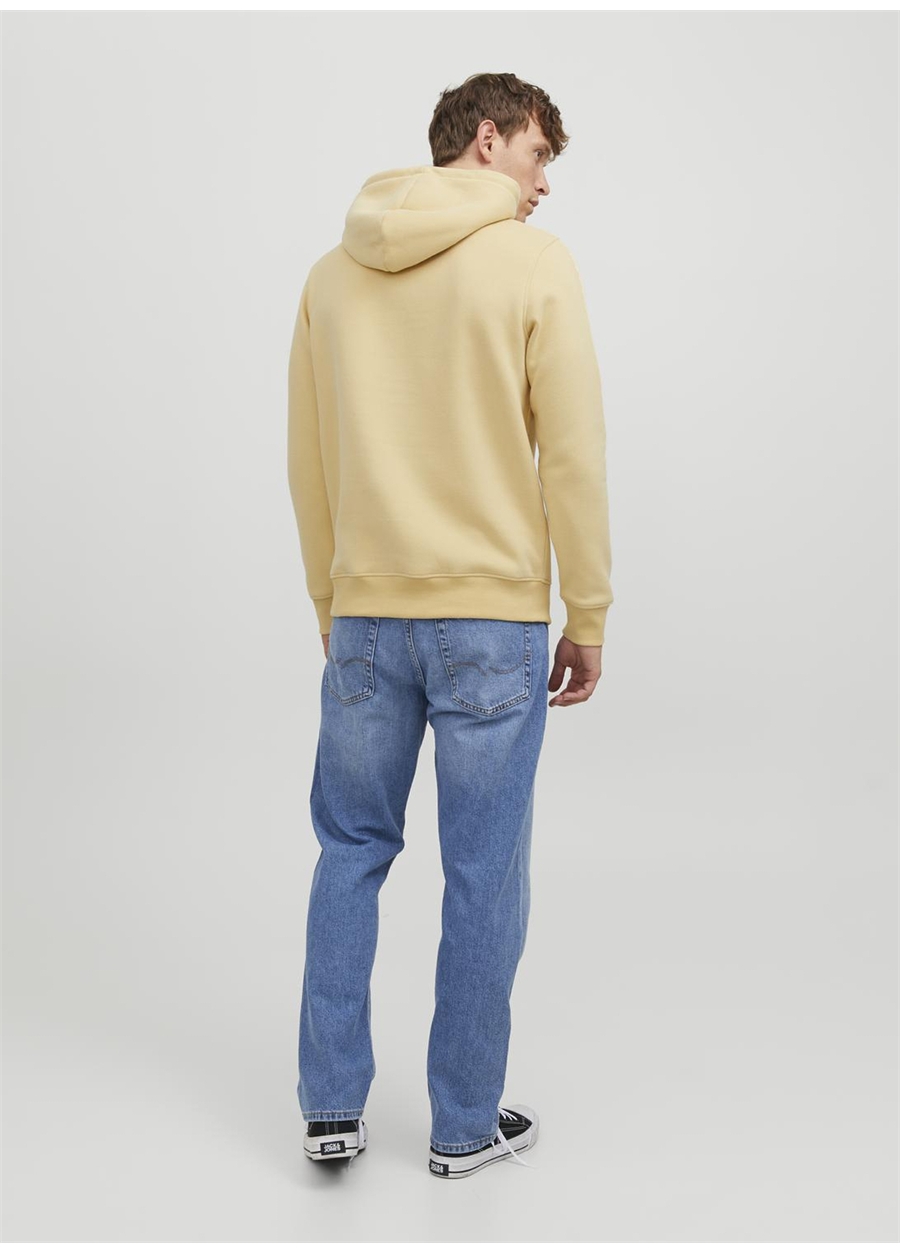 Jack & Jones Kapüşon Yaka Sarı Erkek Sweatshırt 12242197_JORDALSTON BRANDING SWEAT_2