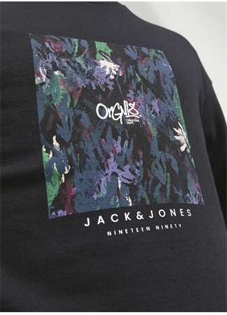 Jack & Jones Bisiklet Yaka Siyah Erkek Sweatshırt 12242366_JORSILVERLAKE SWEAT CREW N_5