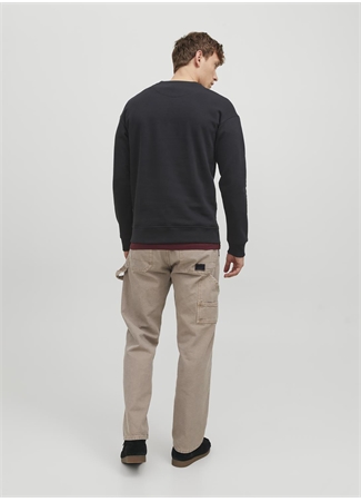 Jack & Jones Bisiklet Yaka Siyah Erkek Sweatshırt 12242366_JORSILVERLAKE SWEAT CREW N_3