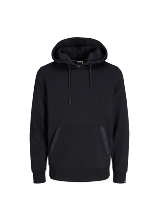 Jack & Jones Kapüşon Yaka Siyah Erkek Sweatshırt 12242176_JCOREACT SWEAT HOOD_4