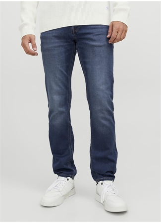 Jack & Jones 12243821_JJIGLENN JJICON SQ 317 Erkek Düşük Bel Slim Fit Denim Pantolon_5