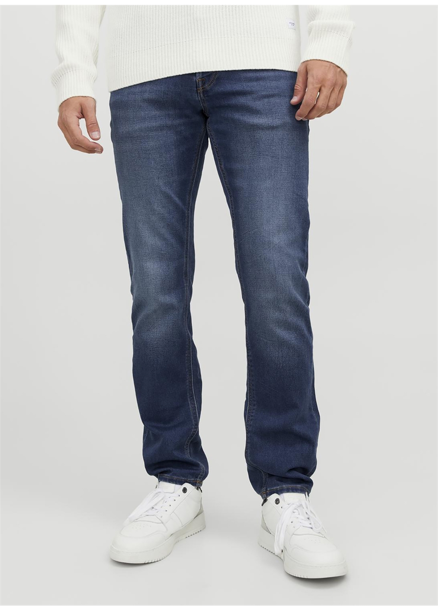 Jack & Jones 12243821_JJIGLENN JJICON SQ 317 Erkek Düşük Bel Slim Fit Denim Pantolon_5