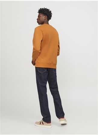 Jack & Jones Bisiklet Yaka Turuncu Erkek Sweatshırt 12250403_JPRBLALEO SWEAT CREW NECK_2