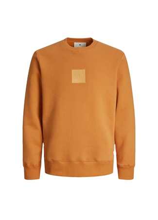 Jack & Jones Bisiklet Yaka Turuncu Erkek Sweatshırt 12250403_JPRBLALEO SWEAT CREW NECK_4