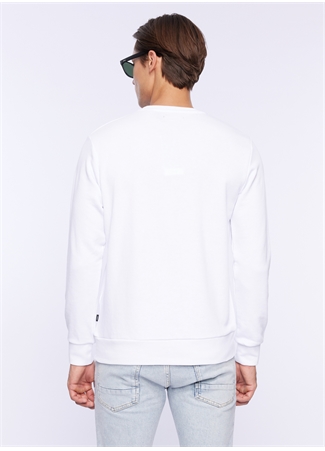 Jack & Jones Bisiklet Yaka Beyaz Erkek Sweatshırt 12250970_JPRBLAJASON BRANDING SWEAT_3