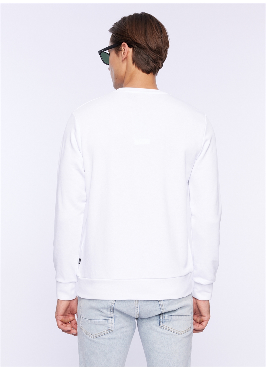 Jack & Jones Bisiklet Yaka Beyaz Erkek Sweatshırt 12250970_JPRBLAJASON BRANDING SWEAT_3