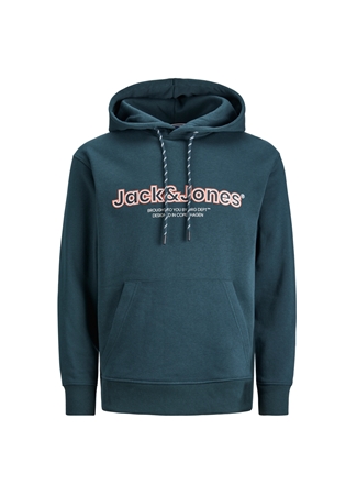 Jack & Jones Kapüşon Yaka Koyu Yeşil Erkek Sweatshırt 12246802_JORLAKEWOOD SWEAT HOOD BF_6