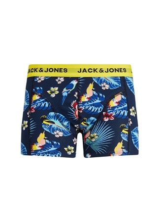 Jack & Jones Lacivert Erkek Boxer 12250977_JACFLOWER BIRD TRUNK_0