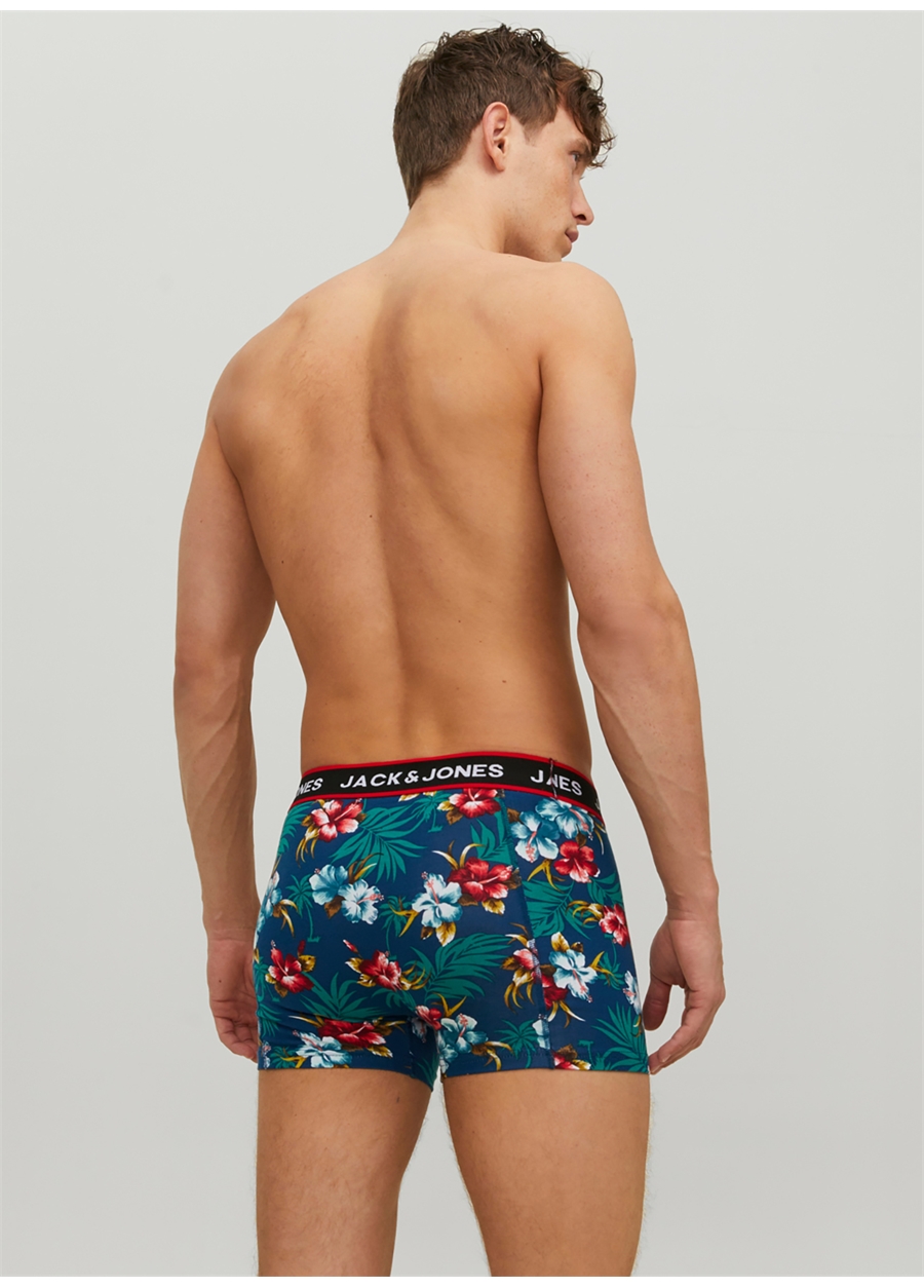 Jack & Jones Lacivert Erkek Boxer 12250980_JACRED FLOWER TRUNK_1