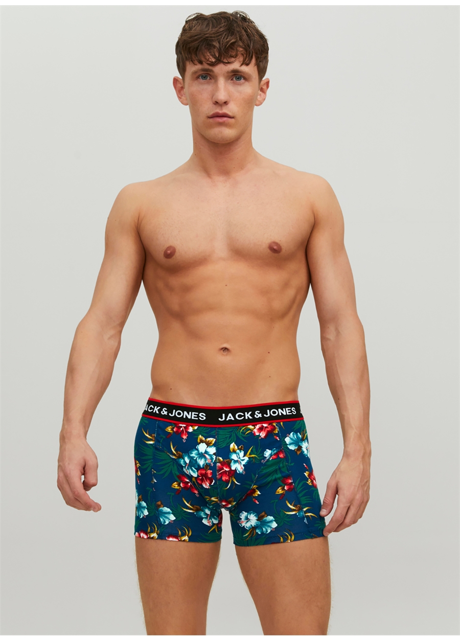 Jack & Jones Lacivert Erkek Boxer 12250980_JACRED FLOWER TRUNK_2