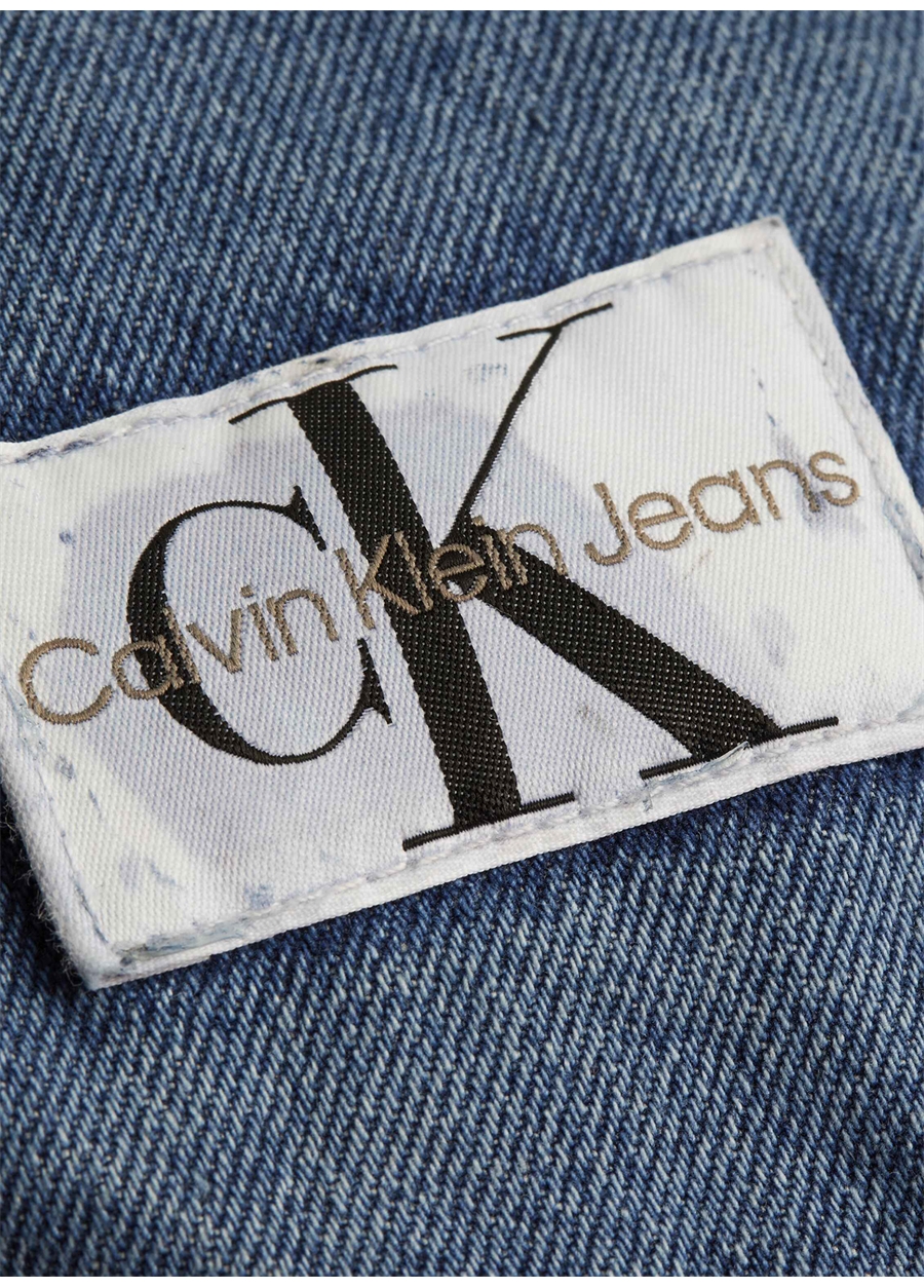 Calvin Klein Jeans Mavi Kadın Dik Yaka Düz Mont J20J221256_2