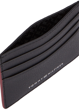 Tommy Hilfiger Siyah Erkek Kartlık TH STRUC LEATHER CC HOLDER_2