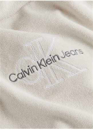 Calvin Klein Jeans Bisiklet Yaka Düz Bej Kadın Sweatshırt J20J221340_1