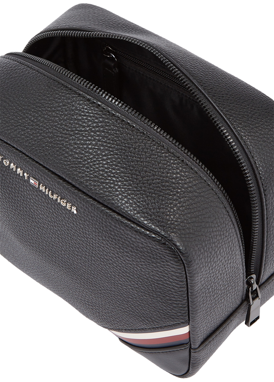 Tommy Hilfiger Siyah Erkek Traş Çantası TH CENTRAL WASHBAG_2