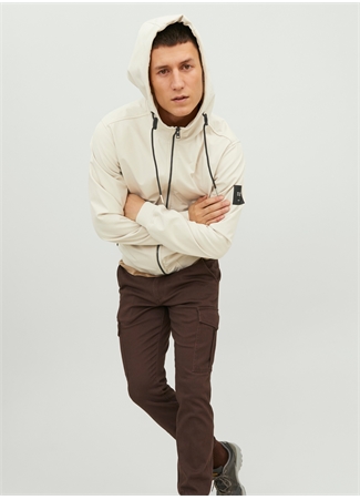 Jack & Jones Standart Krem Erkek Ceket 12236300_JJEBASIC SOFTSHELL HOOD NO_3