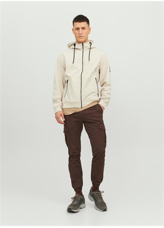 Jack & Jones Standart Krem Erkek Ceket 12236300_JJEBASIC SOFTSHELL HOOD NO_6