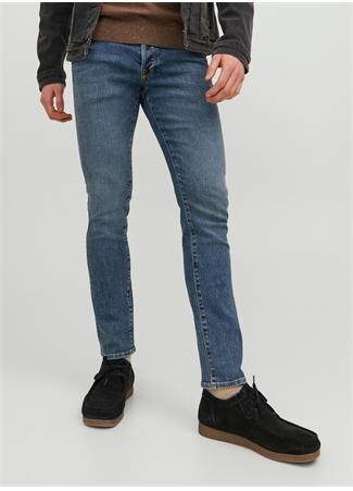 Jack & Jones 12237294_JJIGLENN JJFOX SBD 948 NOO Erkek Düşük Bel Slim Fit Denim Pantolon