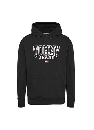 Tommy Jeans Kapüşon Yaka Siyah Erkek Sweatshırt DM0DM16792BDS