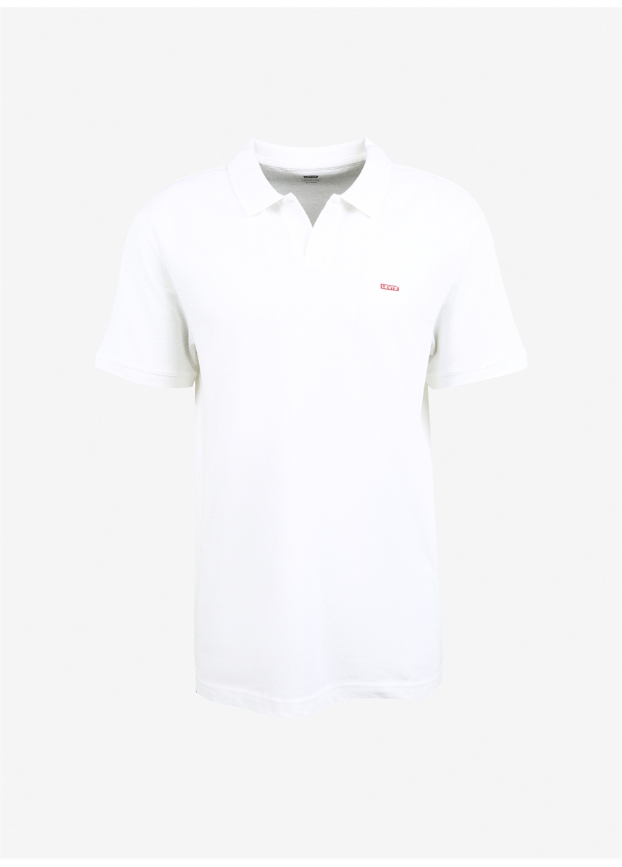Levis Düz Beyaz Erkek Polo T-Shirt 39675-0028_BLRMT JOHNNY COLLAR POLO