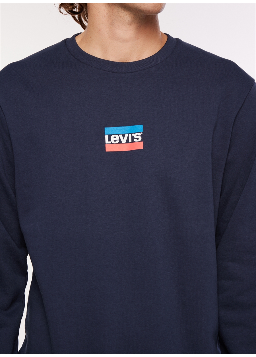 Levis Bisiklet Yaka Mavi Erkek Sweatshırt A2824-0006_LSET2 GRAPHIC CREW TR DR_3