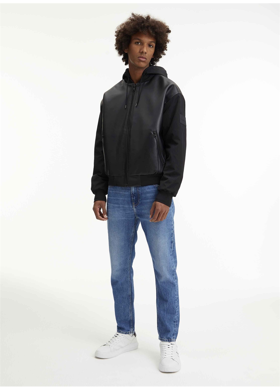 Calvin Klein Jeans Siyah Erkek Deri Ceket J30J323399BEH