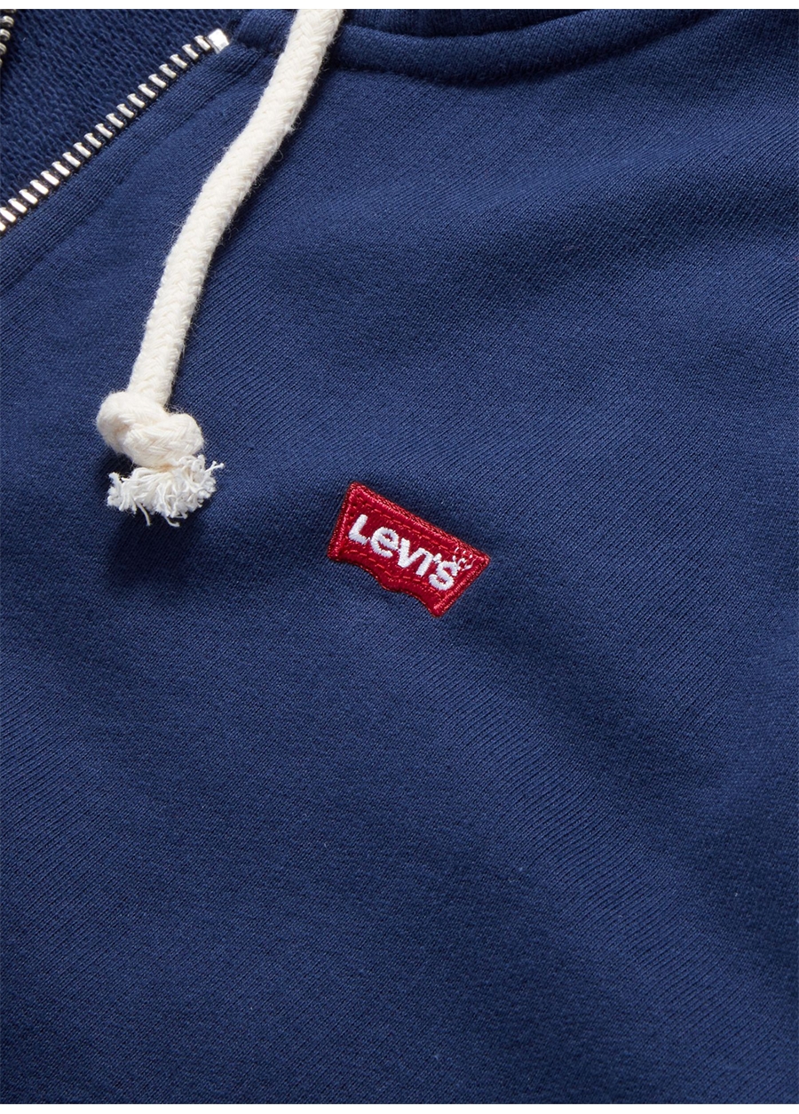 Levis Kapüşon Yaka Mavi Erkek Sweatshırt A7770-0000_NEW ORGNL ZIP UP TR NAVA_4