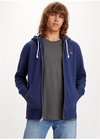 Levis Kapüşon Yaka Mavi Erkek Sweatshırt A7770-0000_NEW ORGNL ZIP UP TR NAVA_7