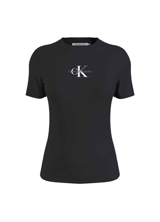 Calvin Klein Jeans Bisiklet Yaka Düz Beyaz Kadın T-Shirt J20J221426