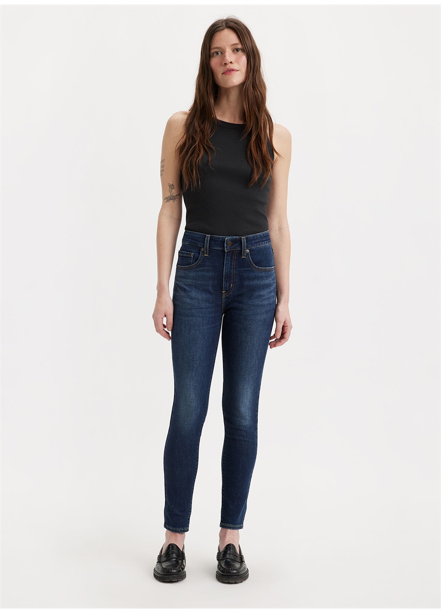 Levis Mavi Kadın Yüksek Belli Skinny Fit Denim Pantolon 18882-0648