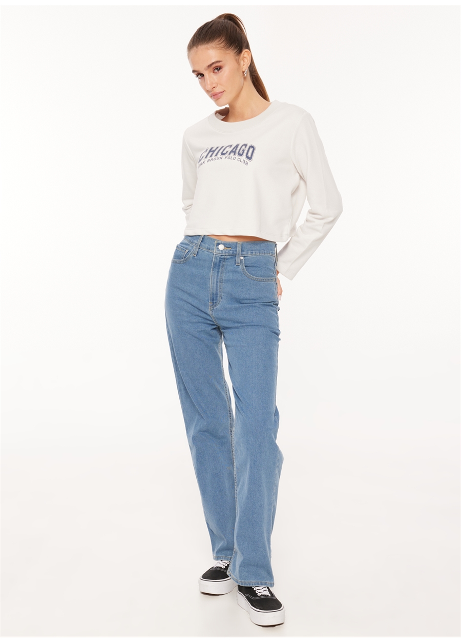 Levis Mavi Kadın Yüksek Belli Straight Denim Pantolon A7092-0001