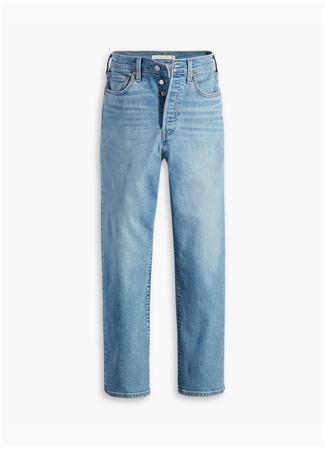 Levis A7743-0001 Mavi Kadın Yüksek Bel Straight Denim Pantolon_3