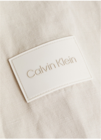 Calvin Klein Slim Fit Düğmeli Yaka Bej Erkek Gömlek K10K112336ACE_4