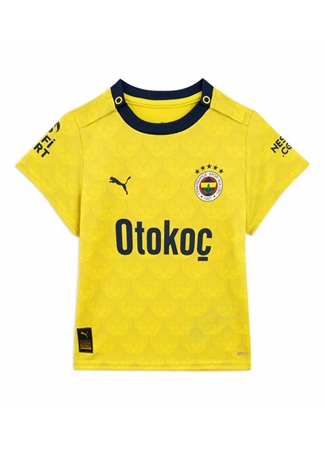 Puma Sarı Erkek Çocuk Bisiklet Yaka Kısa Kollu Düz Forma 77201104 FSK Away Babykit_2