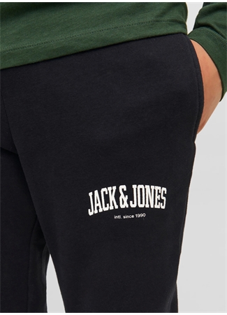 Jack & Jones Siyah Erkek Çocuk Uzun Lastikli Baskılı Eşofman Altı JPSTKANE JJJOSH SWEAT PANTS JNR_6