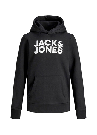 Jack & Jones Siyah Erkek Çocuk Sweatshirt JJECORP LOGO SWEAT HOOD NOOS JNR_0