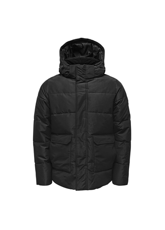 Only & Sons Siyah Erkek Mont ONSCARL LIFE QUILTED JACKET NOOS OT_6