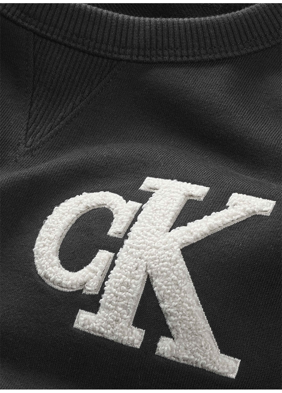 Calvin Klein Düz Erkek Çocuk Siyah Sweatshırt IB0IB01684BEH_1