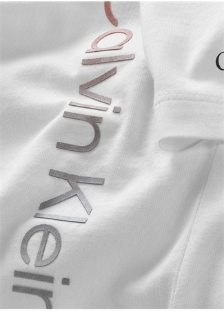 Calvin Klein Düz Beyaz Kız Çocuk T-Shirt IU0IU00465YAF_1